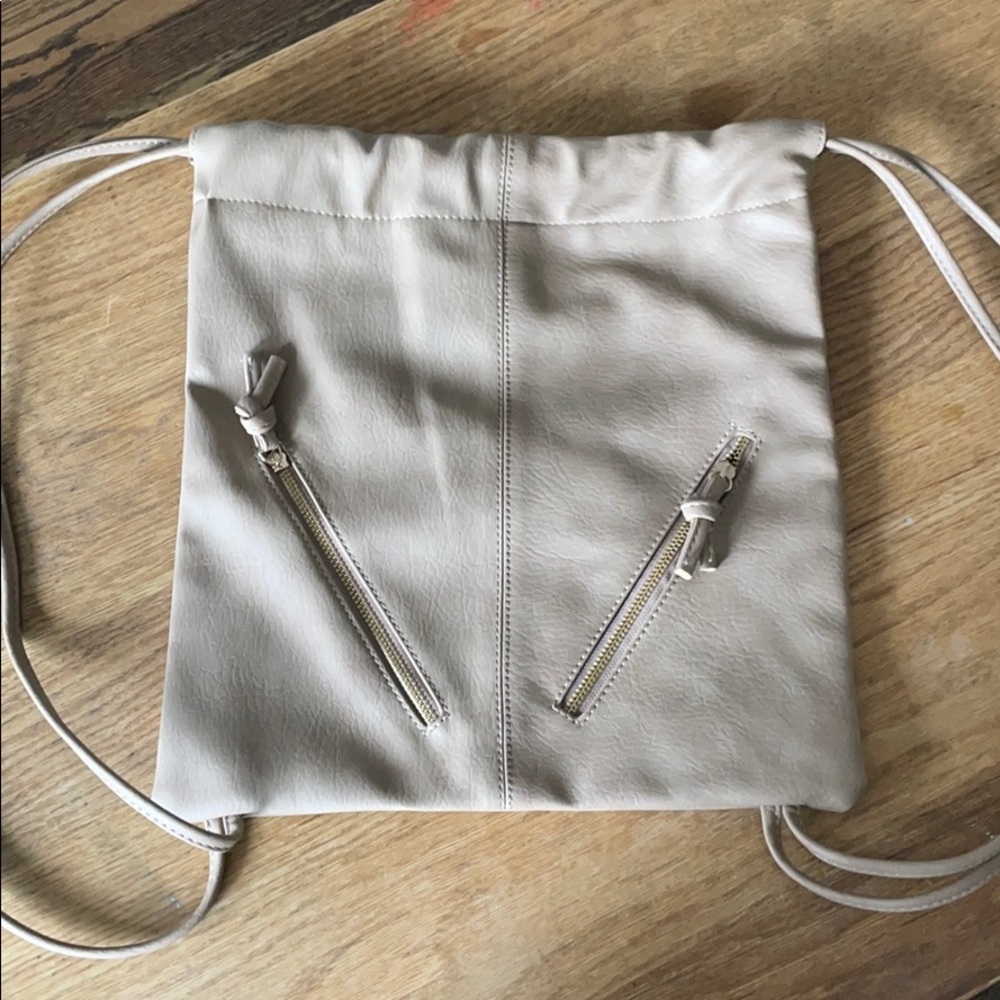 Tan backpack purse